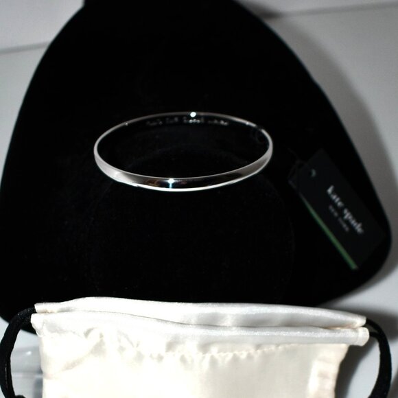 kate spade new york Find Silver Lining Bangle Bracelet in Silver #WBRU9167 NWT - Picture 1 of 5